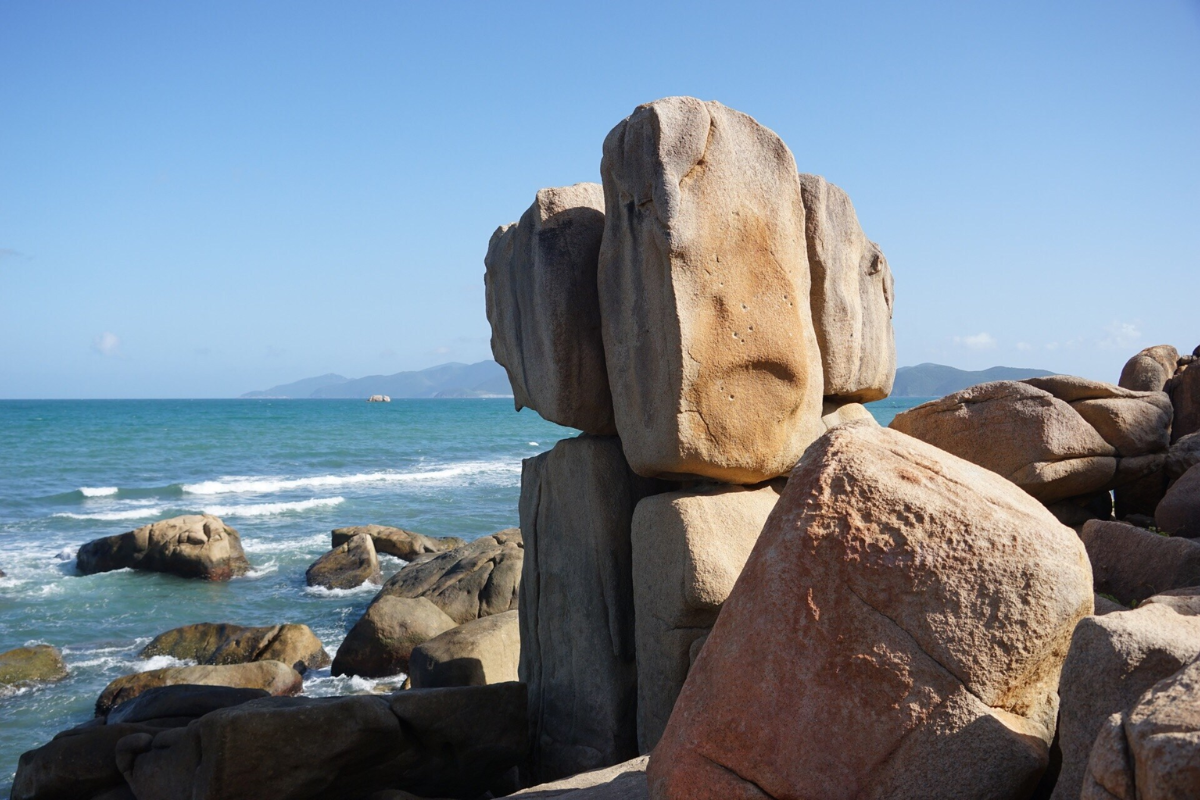 Unique rock formations at Hon Chong Promontory, Nha Trang, Vietnam